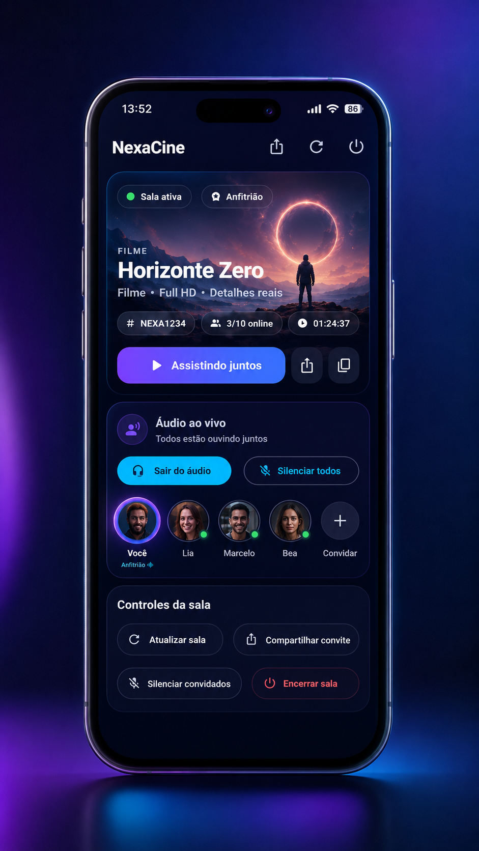 NexaCine Live Cinema screen